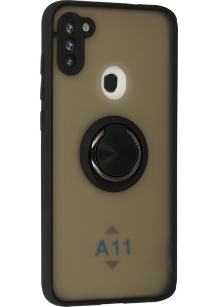 Samsung Galaxy M11 Kılıf Montreal Yüzüklü Silikon Kapak - Siyah 300099 fiyatları