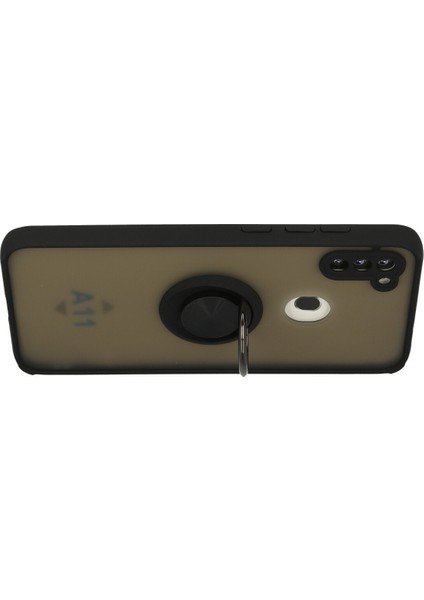 Samsung Galaxy M11 Kılıf Montreal Yüzüklü Silikon Kapak - Siyah 300099 modelleri