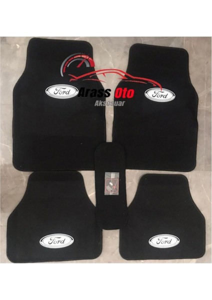 Ford Connect Logolu Siyah Çift Katlı Halı Paspas Seti