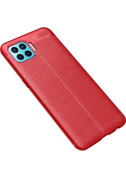 Oppo Reno 4 Lite Kılıf Focus Derili Silikon - Kırmızı 300099 fiyatları