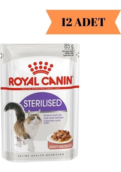 Royal Canin® Sterilised Gravy Kısırlaştırılmış Yetişkin Kedi Yaş Maması 85 Gr*12