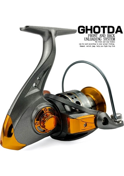 Siyah Stil 1000 Serisi G Olta Makarası Metal Makara Makarası Tatlı Su ve Tuzlu Su Balık Makarası (Yurt Dışından) fırsatları