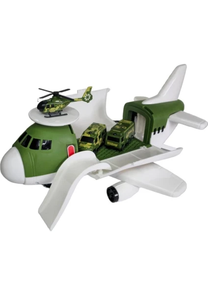 Toys Uçak Asker Seti ERN-2007,2 Araba 1 Helikopterli Oyuncak Set