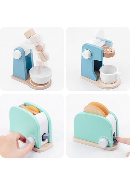 Gözleme Makinesi Stili 3D Ahşap Çocuk Mutfak Eşyaları Oyuncak Simülasyon Ahşap Kahve Makinesi Tost Makinesi Kız Oyun Evi Rol Oynamak Eğitici Oyuncaklar (Yurt Dışından) fiyatları