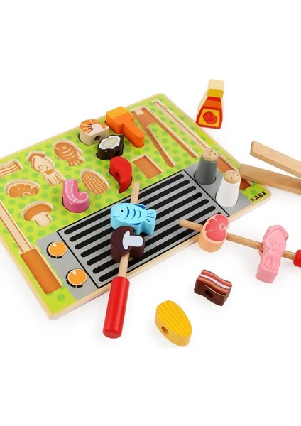 Barbekü Seti Stili Ahşap Oyun Evi Mutfak Oyuncak Oyna Pretend Dondurma Meyve Barbekü Seti Mini Gıda Eğitim Çocuk Oyuncakları Okul Öncesi Çocuk Hediyeleri (Yurt Dışından) indirimleri