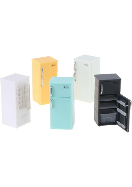 Gn Stili Dollhouse Retro Minyatür Mutfak Plastik Buzdolabı Buzdolabı Dondurucu Bebekler Yatak Odası Oturma Odası Aksesuarları Oyuncak Modeli (Yurt Dışından) modelleri