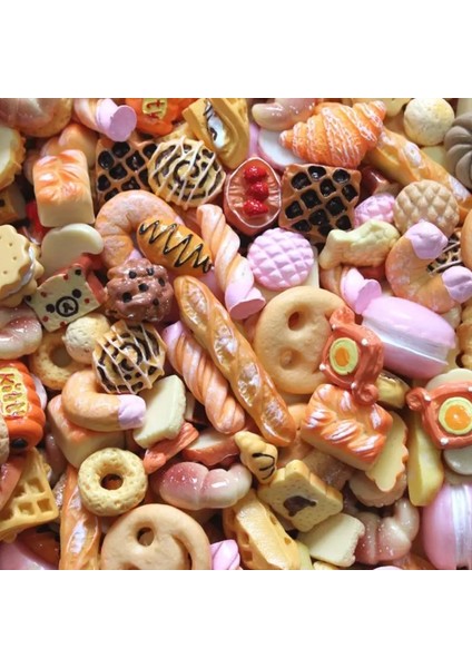 No.9 Tarzı Ev Zanaat Dekor Kek Çocuk Mutfak Oyuncaklar Sevimli Mini Şeker Çörek Ekmek Bebek Gıda Ölçeği Dollhouse Minyatür Kek Aksesuarları (Yurt Dışından)