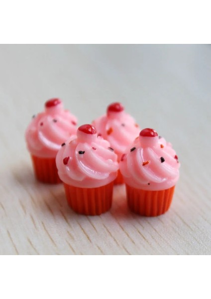 Cupcake D Stili Minyatür Dollhouse Cupcake Mini Kek Oyna Pretend Bebek Maması Mutfak Oyuncak Aksesuarları (Yurt Dışından)