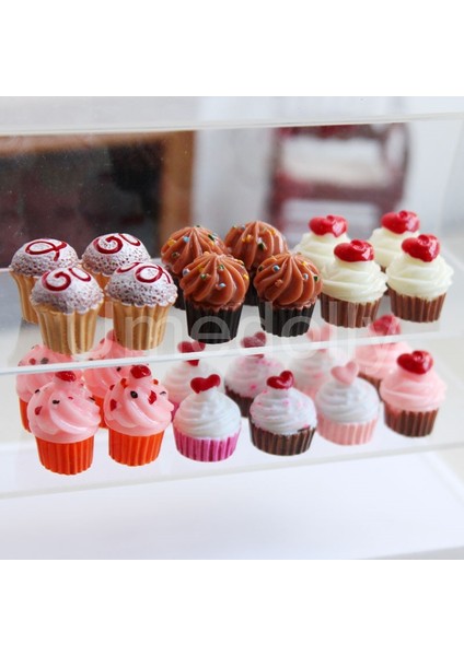 Cupcake D Stili Minyatür Dollhouse Cupcake Mini Kek Oyna Pretend Bebek Maması Mutfak Oyuncak Aksesuarları (Yurt Dışından) fırsatları