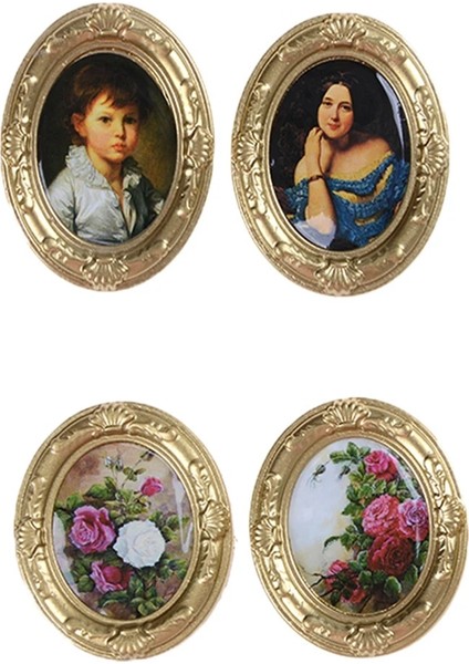 Mini Retro Çerçeve Duvar Duvar Tablosu 1:12 Mobilya Oyuncaklar Dollhouse Minyatür Aksesuar Klasik Oyuncaklar Oyna Pretend (Yurt Dışından)