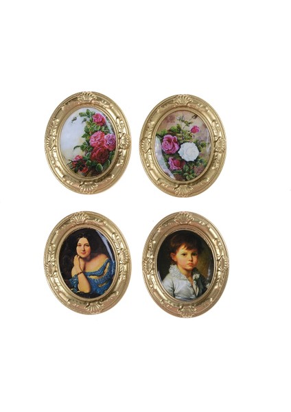Mini Retro Çerçeve Duvar Duvar Tablosu 1:12 Mobilya Oyuncaklar Dollhouse Minyatür Aksesuar Klasik Oyuncaklar Oyna Pretend (Yurt Dışından)