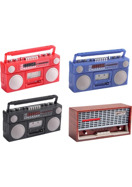 Mavi Stil OB11 Doll & 1:12 Dollhouse Dekor Oyuncaklar Aksesuar Minyatür Radyogram 1:12 Dollhouse Için Retro Gramofon Kaydedici Fonograflar (Yurt Dışından)