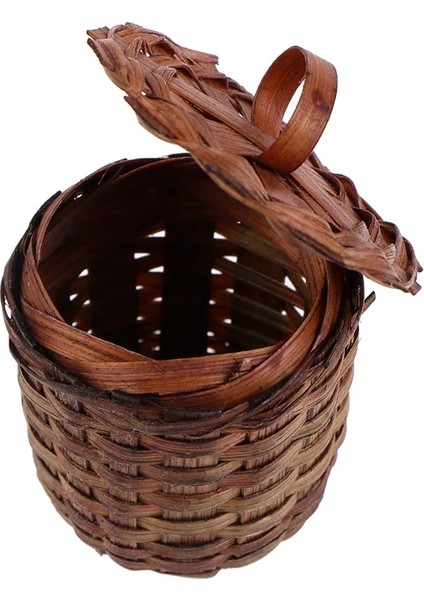 Yeni Varış 1:12 Evcilik Minyatür Dokuma Bambu Sepet Sebze Sepeti Model Oyuncaklar (Yurt Dışından) modelleri