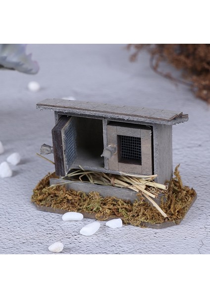 Minyatürler Dollhouse Ahşap Simulatioken Coop Nest Set Bahçe Bahçe Dekorasyonu (Yurt Dışından)