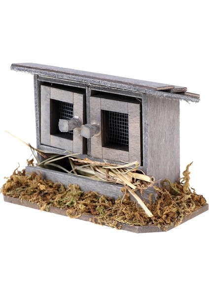 Minyatürler Dollhouse Ahşap Simulatioken Coop Nest Set Bahçe Bahçe Dekorasyonu (Yurt Dışından)