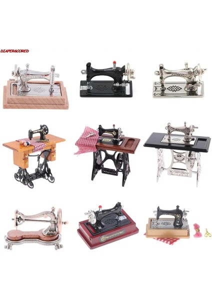 Gri Stil Çocuklar Dollhouse Dekor Minyatür Mobilya Ahşap Dikiş Makinesi Aksesuarları Bebekler Için Ev Oyuncakları Kızlar Için (Yurt Dışından)