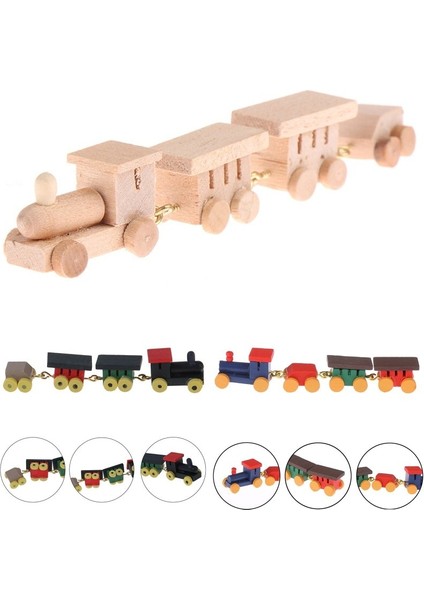 Yaklaşık. 9,7 cm Stili 1 Adet Mini Ahşap Tren Simülasyon Modeli Oyuncak Dollhouse Minyatür Aksesuarları Bebek Evi Dekorasyonu Için Eğitici Oyuncaklar (Yurt Dışından) modelleri