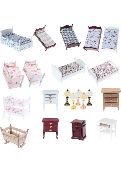 9.5X6X7CM Stili Sıcak Satış: Kızlar Için 12 Mini Yatak Bebekler Dollhouse Yatak Odası Mobilyası Dollhouse Lamba Oyuncak Çocuklar Için Bebek Oyuncak Oyna Pretend (Yurt Dışından) fırsatları