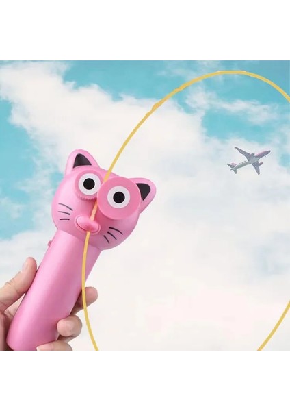 Pembe 2 Halat 3 Pil Stili Komik Halat Fırlatıcı Pervane Elektrikli Oyuncaklar Sevimli Kedi Dize Denetleyici Dekompresyon Uçan Kordon Anti Stres Oyuncak Çocuk Çocuk Hediye (Yurt Dışından) fırsatları
