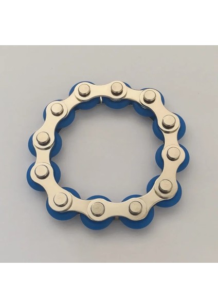 12 Knot Koyu Mavi Stil Knots Yeni Anahtarlık Zinciri Fidget Oyuncak Basınç Tahliye Stres Zinciri Paslanmaz Çelik Bisiklet Zinciri Toka Anahtarlık Parmak Oyuncak (Yurt Dışından)