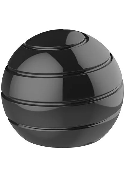 Siyah Stil Fidget Oyuncaklar Metal Gyro Masaüstü Top Döner Gyro Alüminyum Alaşımlı Yuvarlak Metal Kinetik Dekompresyon Oyuncak (Yurt Dışından)