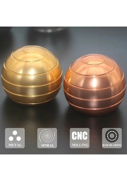 Siyah Stil Fidget Oyuncaklar Metal Gyro Masaüstü Top Döner Gyro Alüminyum Alaşımlı Yuvarlak Metal Kinetik Dekompresyon Oyuncak (Yurt Dışından) modelleri
