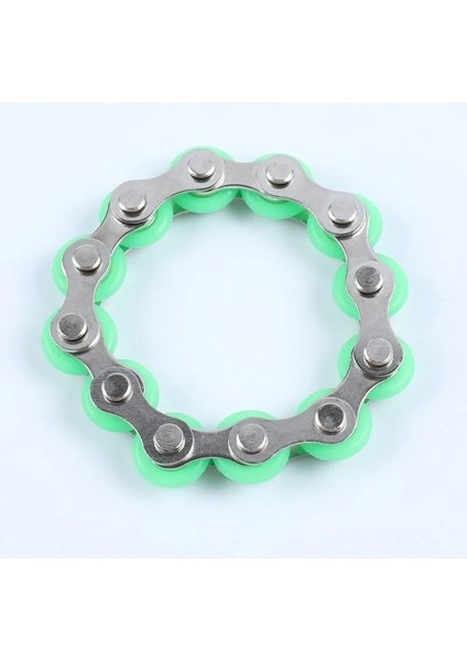 12 Knot Yeşil Stil Knots Yeni Anahtarlık Zinciri Fidget Oyuncak Basınç Tahliye Stres Zinciri Paslanmaz Çelik Bisiklet Zinciri Toka Anahtarlık Parmak Oyuncak (Yurt Dışından)