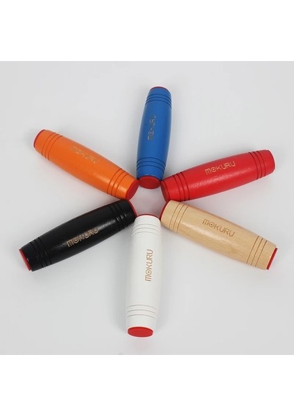 Mavi Stil Fidget Sopa Flip Stres Giderici Antistres Masası Oyuncak Antistres Masaüstü Rulo Oyuncak Kururin Ahşap Fidget Stick Mokuru Yetişkin Oyuncak (Yurt Dışından)