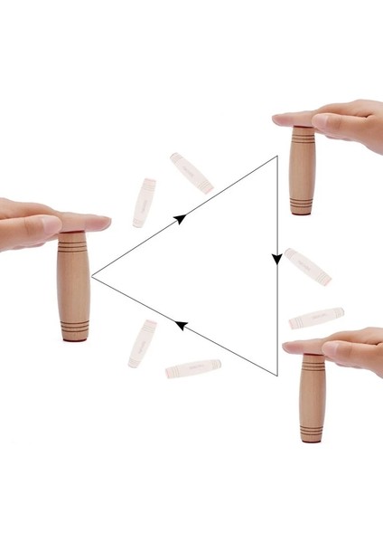Mavi Stil Fidget Sopa Flip Stres Giderici Antistres Masası Oyuncak Antistres Masaüstü Rulo Oyuncak Kururin Ahşap Fidget Stick Mokuru Yetişkin Oyuncak (Yurt Dışından)