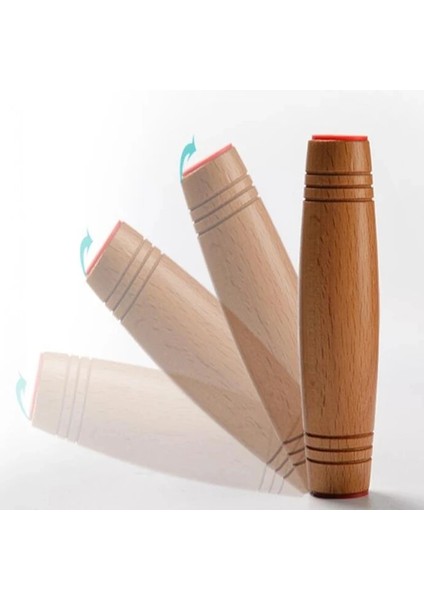 Mavi Stil Fidget Sopa Flip Stres Giderici Antistres Masası Oyuncak Antistres Masaüstü Rulo Oyuncak Kururin Ahşap Fidget Stick Mokuru Yetişkin Oyuncak (Yurt Dışından)