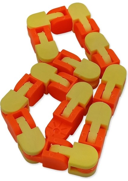 22LTURUNCUSARI Stil 24 Knot Tuhaf Parçalar Yapış ve Tıklayın Fidget Antistres Zinciri Oyuncak Çocuklar Için Çocuklar Bisiklet Zinciri Stres Giderici Yetişkin Duyusal Hediyeler (Yurt Dışından)