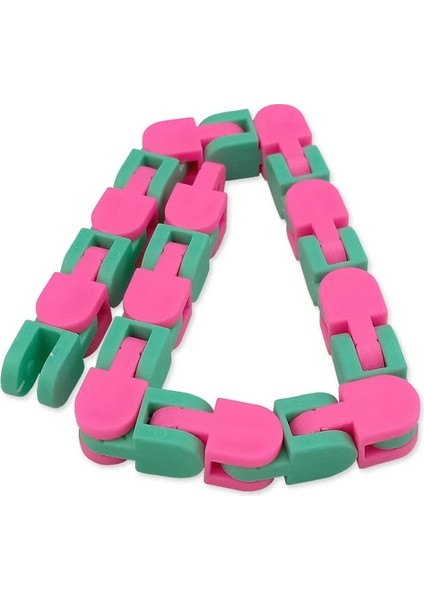 22LTURUNCUSARI Stil 24 Knot Tuhaf Parçalar Yapış ve Tıklayın Fidget Antistres Zinciri Oyuncak Çocuklar Için Çocuklar Bisiklet Zinciri Stres Giderici Yetişkin Duyusal Hediyeler (Yurt Dışından)