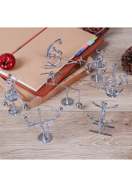 NO.7301 Stili ZK40 Sarkaç Masası Fidget Oyuncaklar Popit Metal Dekor Adam El Sanatları Beşik Antistres Oyuncaklar Denge Erkekler Demir Adam Topu El Sanatları Bardak (Yurt Dışından)