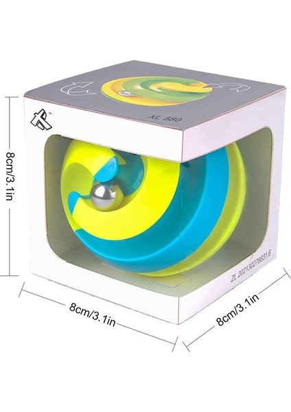 C Stili Dönen Sihirli Fasulye Oyuncak Dekompresyon Küçük Boncuk Sihirli Küp Oyuncaklar Fidget Parmak Stres Rahatlatmak Bulmaca Parça Topu Bebek (Yurt Dışından)