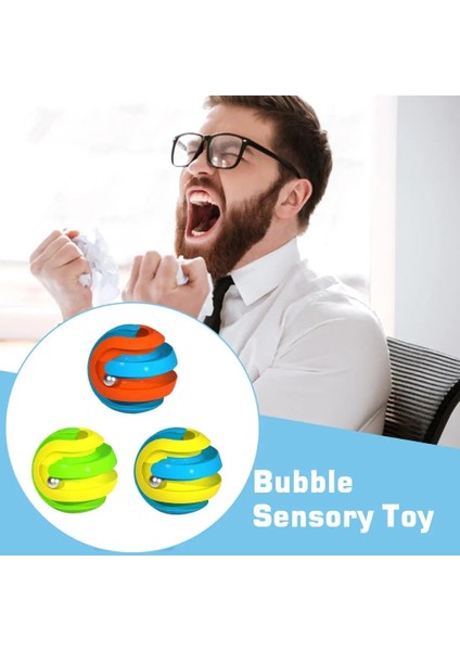 C Stili Dönen Sihirli Fasulye Oyuncak Dekompresyon Küçük Boncuk Sihirli Küp Oyuncaklar Fidget Parmak Stres Rahatlatmak Bulmaca Parça Topu Bebek (Yurt Dışından)