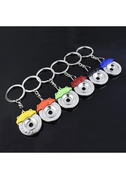 Kırmızı Stil Özgünlük Hediye Fren Diski Hub Kaliper Metal Anahtarlı Fren Bel Toka ile Süspansiyon Disk Anahtarlık Zincir Kolye Çift Logo (Yurt Dışından) fırsatları