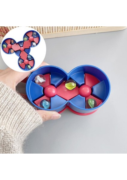 No.9 Tarzı Boncuklar Cam Mermerler Langırt Plakası Basın Fidget Dönen Dekompresyon Ribaund Topu Toddler Stres Giderici Sıkma Oyuncak (Yurt Dışından)