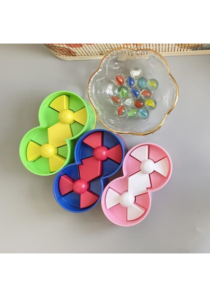 No.9 Tarzı Boncuklar Cam Mermerler Langırt Plakası Basın Fidget Dönen Dekompresyon Ribaund Topu Toddler Stres Giderici Sıkma Oyuncak (Yurt Dışından)