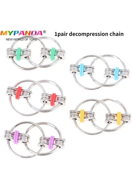 Gn Stili 1 Çift Dekompresyon Zinciri Fidget El Er Parmak Oyuncaklar Metal Havalandırma Oyuncak Bisiklet Zinciri Anahtarlık Anahtarlık Fidget Sıkıcı Hediyeler (Yurt Dışından) indirimleri