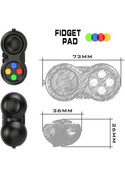 No.3 Tarzı Dekompresyon Kolu Kablosuz Dekompresyon Kolu Fidget Pad Dekompresyon Oyuncak Çocuk Yetişkin Sıkma Kolu (Yurt Dışından)