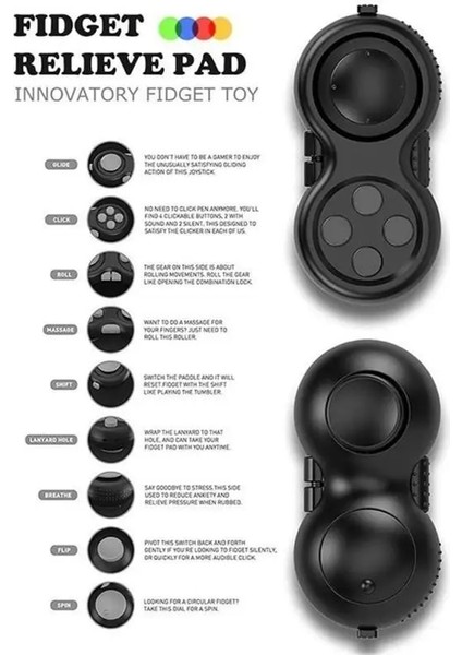 No.3 Tarzı Dekompresyon Kolu Kablosuz Dekompresyon Kolu Fidget Pad Dekompresyon Oyuncak Çocuk Yetişkin Sıkma Kolu (Yurt Dışından)