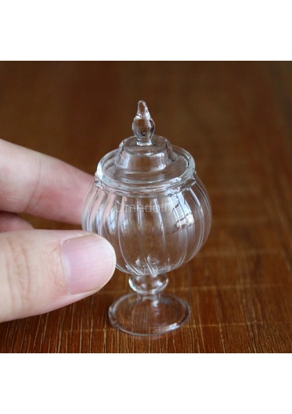 Pembe Tarzı Laale Minyatür Dollhouse Cam Şeker Kavanozu Barbie Bebek Oyna Pretend Bebek Mutfak Mini Kurabiye Gıda Oyuncak Aksesuarları (Yurt Dışından)
