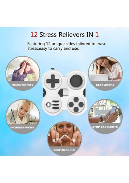 H Tarzı Oyun Fidget Pad Stres Giderici Squeeze Cube Eğlenceli Masa Kolu Parmak Oyuncaklar Çocuklar Için Renkli Dekompresyon Hediyesi (Yurt Dışından)