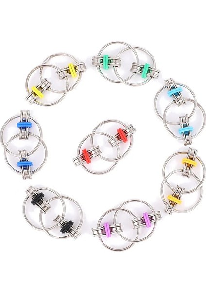 Kırmızı Stil Dekompresyon Bisiklet Zinciri Fidget Finger Er Duyusal Oyuncak Metal Bulmaca Anahtarlık Çocuklara En Iyi Aydınlanma Oyuncak Hediye Vermek (Yurt Dışından)