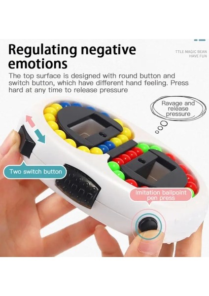 No.7 Tarzı Fidget Roller 3D Dekompresyon Artefaktı Alien Boncuk Plaka Fingertg Üst Çevirme Çocuklar Zeka Bulmacaları Stres Giderici Oyuncak (Yurt Dışından)