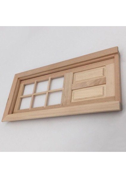 18.5X9X1CM Stili Dıy Ahşap Pencere Kapı Bebek Evi Aksesuarları Çocuklar Için Oyuncak Oyna Pretend Bebek Evi Mobilya Simülasyon Minyatürleri (Yurt Dışından) modelleri