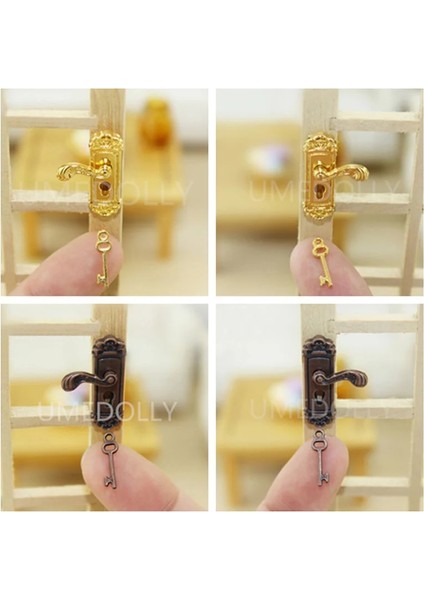 Stil 2 Stil 2 Takım Ale Retro Dollhouse Minyatür Kapı Kilidi ve Anahtar Bebek Evi Peri Kapı Mobilya Dıy Aksesuarları (Yurt Dışından) modelleri