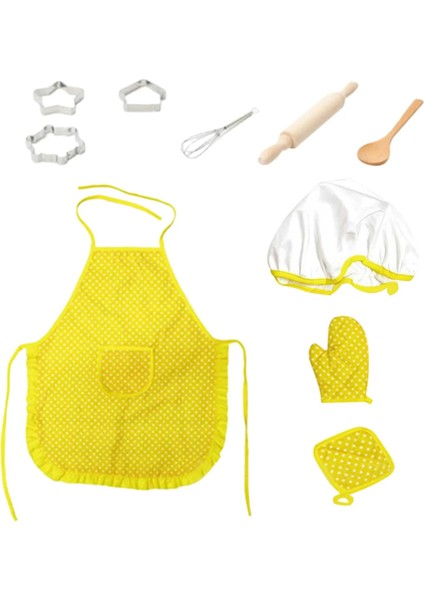 Yeşil Stil Çocuklar Önlük ve Şef Şapka Seti Çocuklar Şef Kostüm Erkek Kız Için Pişirme Bahçe Oyuncakları Kızlar Için Bebek Evi Aksesuarları Mutfak Oyuncakları (Yurt Dışından)