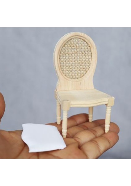 5.2x4.5x9.6cm Stili Bebekler Minyatür Mobilya Dollhouse Dekor Için Ahşap Boyasız Yemek Sandalyesi (Yurt Dışından) modelleri