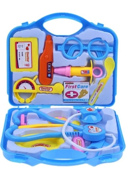 Mavi Stil Et Çocuklar Oyuncak Oyna Pretend Set Çocuklar Taşınabilir Doktor Hemşire Bavul Kiti Çocuklar Eğitici Rol Oynamak Doktor Oyuncaklar (Yurt Dışından)